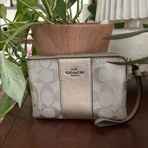 Coach Metallic Wristlet